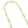 Hollow 14K Yellow Gold Figaro Chain For Men & Women 6.5mm Wide -H'Hen Sale Store hollow 14k gold figaro chain for men women 65mm wide ye