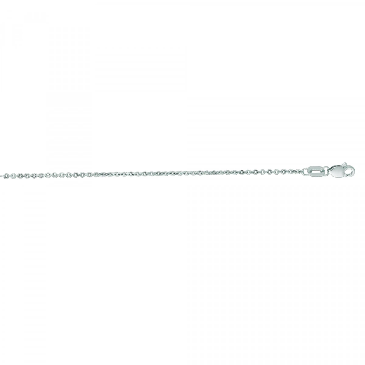 Hollow 14K White Gold Forsantina Chain For Men & Women 1.5mm Wide 3 Hollow 14K White Gold Forsantina Chain For Men & Women 1.5mm Wide