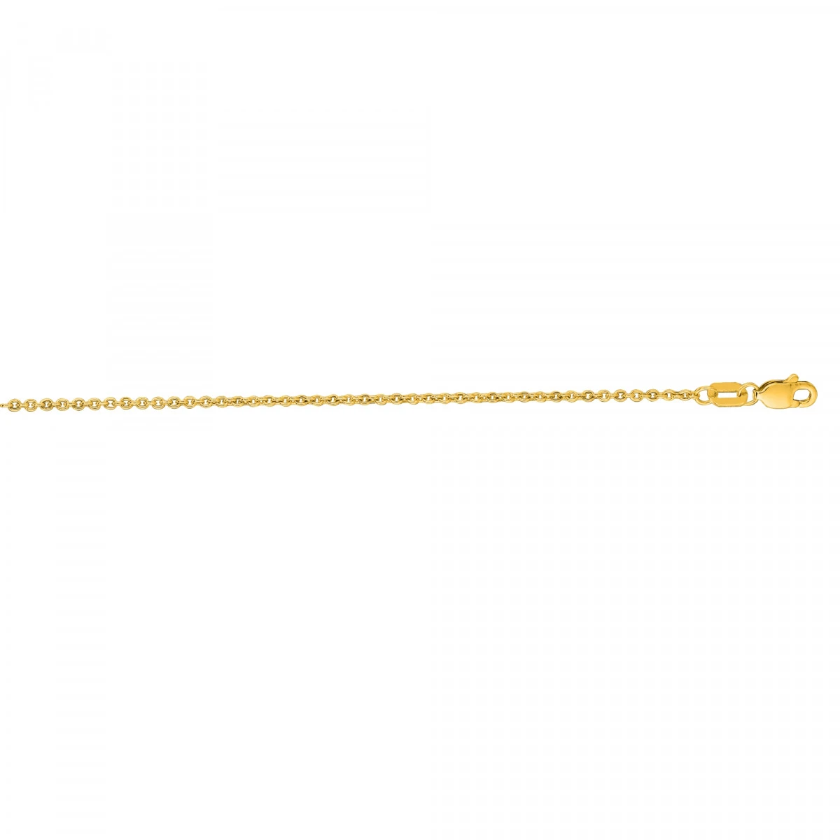 Hollow 14K White Gold Forsantina Chain For Men & Women 1.5mm Wide 4 Hollow 14K White Gold Forsantina Chain For Men & Women 1.5mm Wide - Image 2