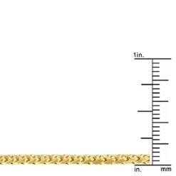 Hollow 14K Yellow Gold Franco Chain For Men & Women Round Diamond Cut 2.7mm -H'Hen Sale Store hollow 14k gold franco chain for men women round diamond cut 27mm rulerye