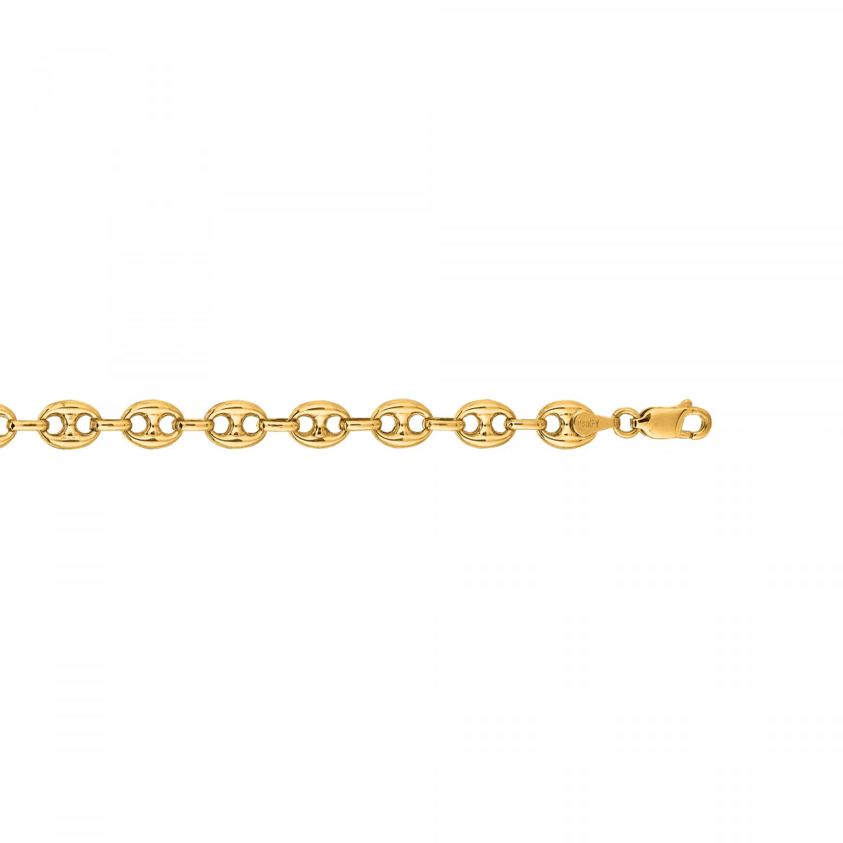 Hollow 14K Yellow Gold Gucci Chain For Men & Women Mariner Puffed 11mm Wide 3 Hollow 14K Yellow Gold Gucci Chain For Men & Women Mariner Puffed 11mm Wide