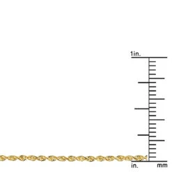 Hollow 14K Yellow Gold Rope Chain For Men & Women 1.5mm Wide -H'Hen Sale Store hollow 14k gold rope chain for men women 15mm wide rulerye