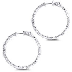 1.5in 14K White Gold Diamond Hoop Earrings Inside Out 1ct By Luxurman 11 1.5in 14K White Gold Diamond Hoop Earrings Inside Out 1ct By Luxurman -H'Hen Sale Store hoop earrings 14k diamond hoop earrings inside out 116 p 6930 backwh