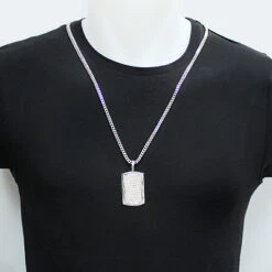 Iced Out Diamond Dog Tag Pendant 1.99ct Sterling Silver 7 Iced Out Diamond Dog Tag Pendant 1.99ct Sterling Silver -H'Hen Sale Store iced out diamond dog tag pendant 199ct sterling silver p 49510bod