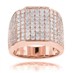 Iced Out Men's Diamond Ring 3.54ct 14K White Gold -H'Hen Sale Store iced out mens diamond ring 354ct 14k gold ro