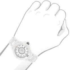 Icetime Stainless Steel & White Ceramic Case 0.15ct Ladies Diamonds Watch 8 Icetime Stainless Steel & White Ceramic Case 0.15ct Ladies Diamonds Watch -H'Hen Sale Store icetime stainless steel white ceramic case 015ct ladies diamonds watch bod