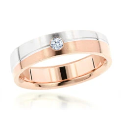 Inverse Men's Diamond Wedding Band 14K Yellow Gold 0.06ct -H'Hen Sale Store inverse mens diamond wedding band 14k gold 006ct ro