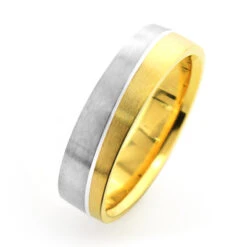 Inverse Men's Wedding Band 14K Yellow Gold 5 Inverse Men's Wedding Band 14K Yellow Gold -H'Hen Sale Store inverse mens wedding band 14k gold 2
