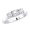 1 Carat Platinum Three Stone Diamond Engagement Ring Past Present Future