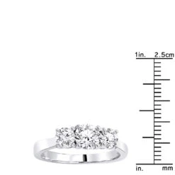 1 Carat Platinum Three Stone Diamond Engagement Ring Past Present Future 9 1 Carat Platinum Three Stone Diamond Engagement Ring Past Present Future -H'Hen Sale Store jewelry 1 carat platinum three stone diamond engagement ring past present future ruler