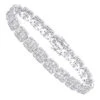 14K White Gold Baguette And Round Diamond Tennis Bracelet For Men & Women 14CT