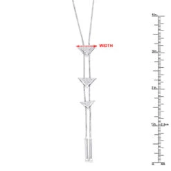 14K White Gold Diamond Triangle Necklace For Women Adjustable By LUXURMAN 0.25ct -H'Hen Sale Store jewelry 14k gold diamond triangle necklace for women adjustable by luxurman 025ct rulerwh