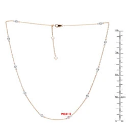 14K Yellow Gold Diamonds By The Yard Station Necklace For Women 0.5 Adjustable 31 14K Yellow Gold Diamonds By The Yard Station Necklace For Women 0.5 Adjustable -H'Hen Sale Store jewelry 14k gold diamonds by the yard station necklace for women 05 adjustable rulerro 1