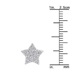 14K White Gold Fully Iced Out Pave Diamond Star Earrings Studs 0.25CT By Luxurman -H'Hen Sale Store jewelry 14k gold fully iced out pave diamond star earrings studs 025ct by luxurman rulerwh
