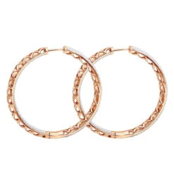 14K White Gold Large Diamond Hoop Earrings 3.5ct Inside Out Pave Setting -H'Hen Sale Store jewelry 14k gold large diamond hoop earrings 35ct inside out pave setting backro