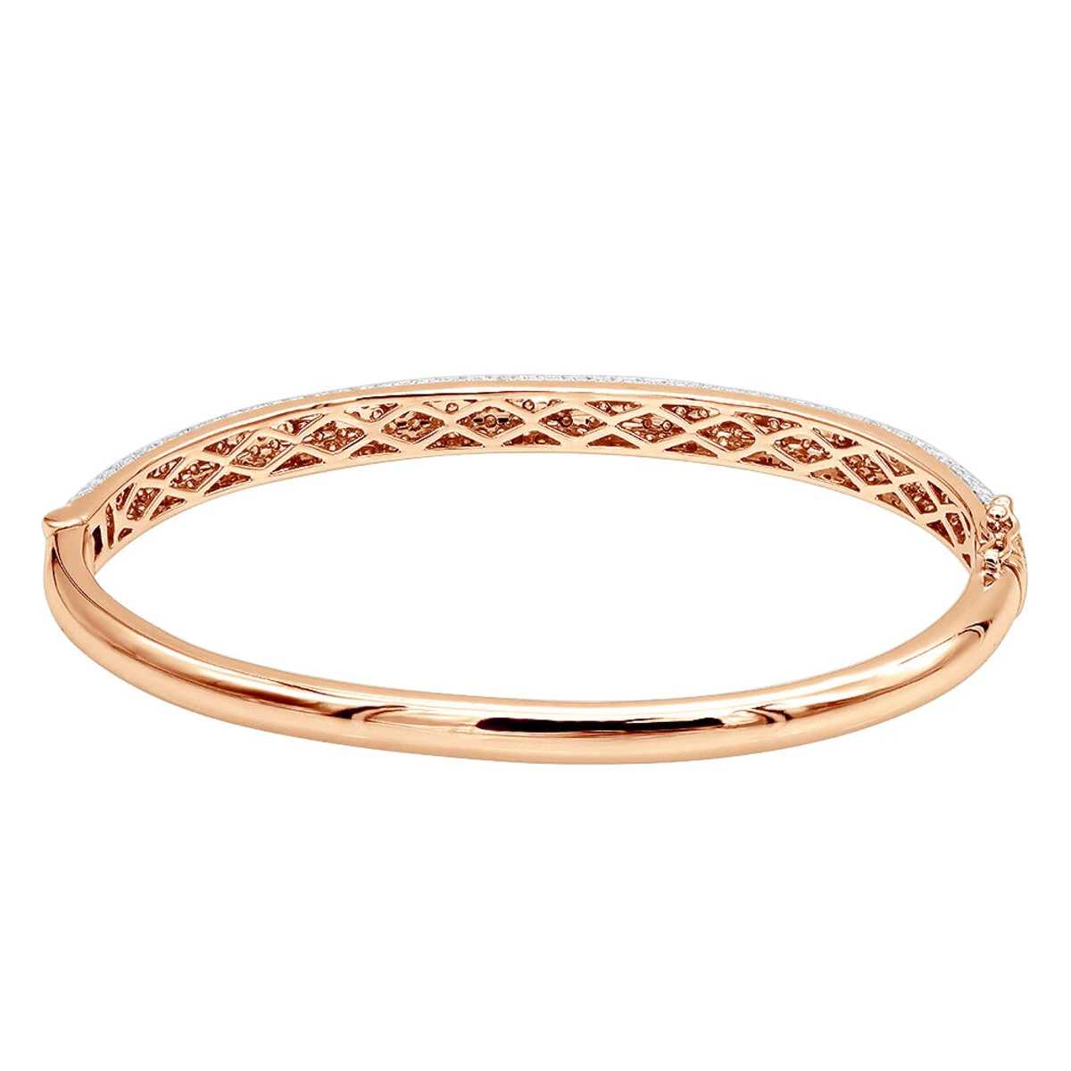 14K White Gold Pave Diamond Bangle Bracelet For Women 4.75ct By LUXURMAN 8 14K White Gold Pave Diamond Bangle Bracelet For Women 4.75ct By LUXURMAN - Image 6