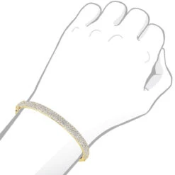 14K White Gold Pave Diamond Bangle Bracelet For Women 4.75ct By LUXURMAN 21 14K White Gold Pave Diamond Bangle Bracelet For Women 4.75ct By LUXURMAN -H'Hen Sale Store jewelry 14k gold pave diamond bangle bracelet for women 475ct by luxurman bodye