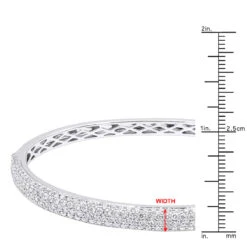 14K White Gold Pave Diamond Bangle Bracelet For Women 4.75ct By LUXURMAN 23 14K White Gold Pave Diamond Bangle Bracelet For Women 4.75ct By LUXURMAN -H'Hen Sale Store jewelry 14k gold pave diamond bangle bracelet for women 475ct by luxurman rulerwh