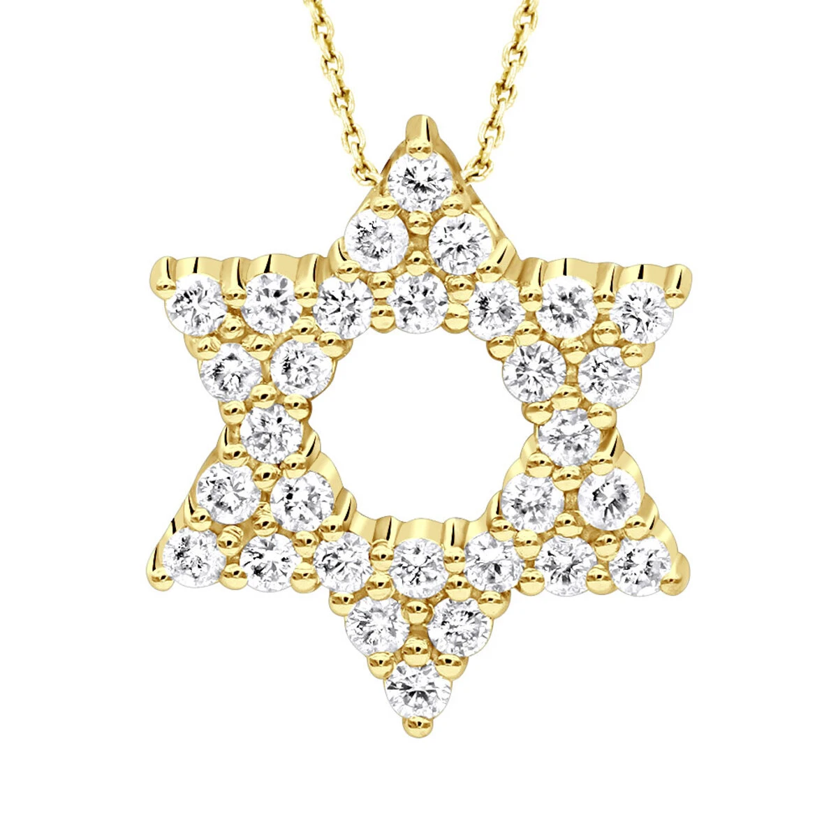14K White Gold Pave Diamond Star Of David Necklace Jewish Pendant W Chain 0.65ct 4 14K White Gold Pave Diamond Star Of David Necklace Jewish Pendant W Chain 0.65ct - Image 2