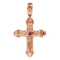 14K White Gold Real Diamond Cross Pendant For Men & Women 0.35ct Bottony Trefly 15 14K White Gold Real Diamond Cross Pendant For Men & Women 0.35ct Bottony Trefly -H'Hen Sale Store jewelry 14k gold real diamond cross pendant for men women 035ct bottony trefly backro