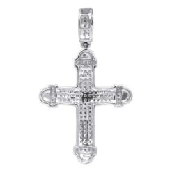 14K White Gold Real Diamond Cross Pendant For Men & Women 0.35ct Bottony Trefly 13 14K White Gold Real Diamond Cross Pendant For Men & Women 0.35ct Bottony Trefly -H'Hen Sale Store jewelry 14k gold real diamond cross pendant for men women 035ct bottony trefly backwh