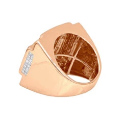 14K White Gold White Yellow And Blue Diamond Ring For Men 3.75 Carats Color Diamonds -H'Hen Sale Store jewelry 14k gold white yellow and blue diamond ring for men 375 carats color diamonds 407073 backro