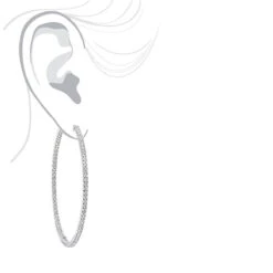 2.5 Inch Inside Out Diamond Hoop Earrings For Women 5 Carat VS Diamonds 14K Yellow Gold 20 2.5 Inch Inside Out Diamond Hoop Earrings For Women 5 Carat VS Diamonds 14K Yellow Gold -H'Hen Sale Store jewelry 25 inch inside out diamond hoop earrings for women 5 carat vs diamonds 14k gold 001285 bodwh