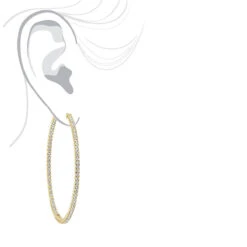 2.5 Inch Inside Out Diamond Hoop Earrings For Women 5 Carat VS Diamonds 14K Yellow Gold 21 2.5 Inch Inside Out Diamond Hoop Earrings For Women 5 Carat VS Diamonds 14K Yellow Gold -H'Hen Sale Store jewelry 25 inch inside out diamond hoop earrings for women 5 carat vs diamonds 14k gold 001285 bodye