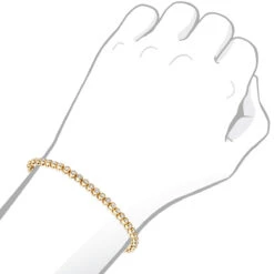 3 Carat Modern Bezel Set Round Cut Diamond Tennis Bracelet 14K Yellow Gold -H'Hen Sale Store jewelry 3 carat modern bezel set round cut diamond tennis bracelet in 14k gold bodye