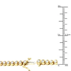 3 Carat Modern Bezel Set Round Cut Diamond Tennis Bracelet 14K Yellow Gold -H'Hen Sale Store jewelry 3 carat modern bezel set round cut diamond tennis bracelet in 14k gold rulerye