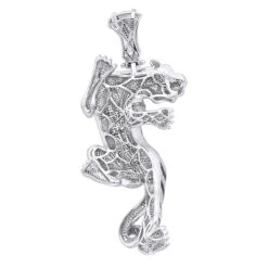 3D 10K White Gold Black White Diamond Tiger Pendant For Men 8.5ct By Luxurman -H'Hen Sale Store jewelry 3d 10k gold black white diamond tiger pendant for men 85ct by luxurman backwh