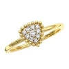 Affordable Fashion Promise Triangle Diamond Cluster Ring 14K Yellow Gold