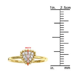 Affordable Fashion Promise Triangle Diamond Cluster Ring 14K Yellow Gold -H'Hen Sale Store jewelry affordable fashion promise rings triangle diamond cluster ring 14k gold rulerye