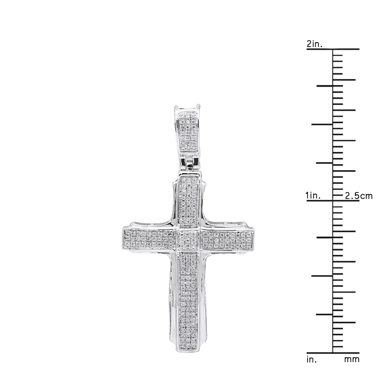 Affordable 14K White Gold Small Diamond Cross Pendant For Men & Women 10 Affordable 14K White Gold Small Diamond Cross Pendant For Men & Women - Image 8