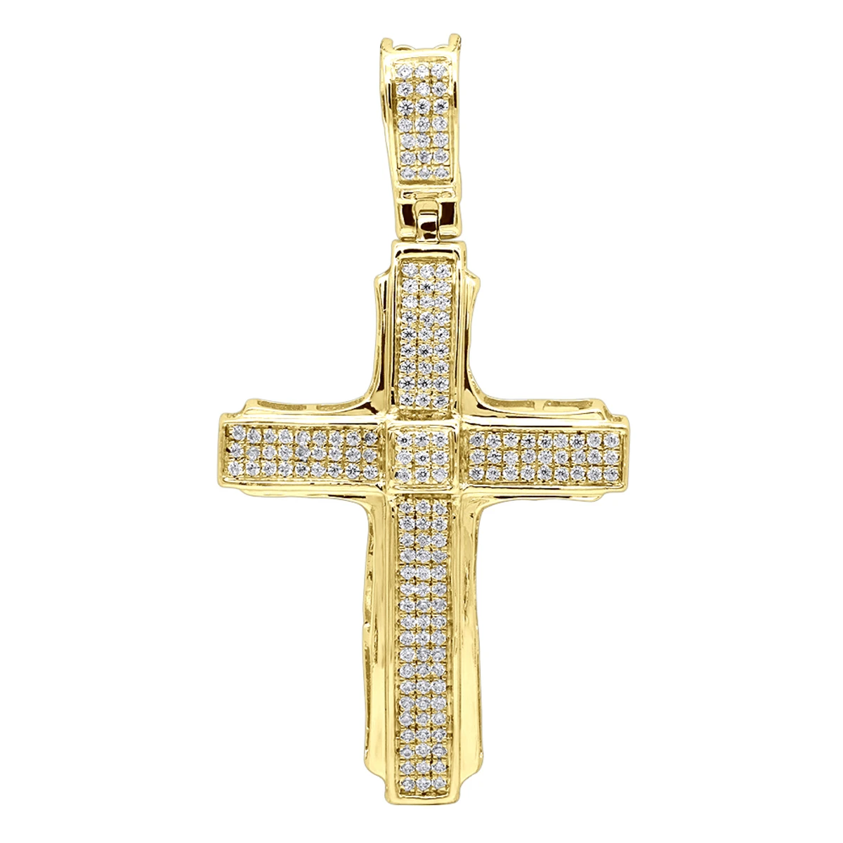 Affordable 14K White Gold Small Diamond Cross Pendant For Men & Women 4 Affordable 14K White Gold Small Diamond Cross Pendant For Men & Women - Image 2