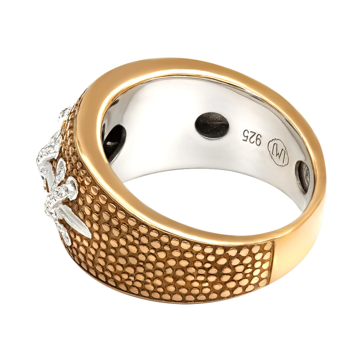 American Football Men's Diamond Ring In Sterling Silver 0.2ct Touchdown 4 American Football Men's Diamond Ring In Sterling Silver 0.2ct Touchdown - Image 2