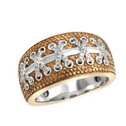 American Football Men's Diamond Ring In Sterling Silver 0.2ct Touchdown