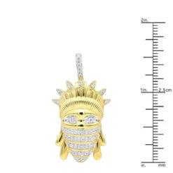 American Rebel 10K Yellow Gold Statue Of Liberty In Bandana Diamond Pendant -H'Hen Sale Store jewelry american rebel real 10k gold statue of liberty in bandana diamond pendant rulerye 1