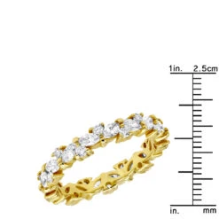 Anniversary Ring 18K Yellow Gold Round & Marquise Diamond Eternity Band 2.25Ct 17 Anniversary Ring 18K Yellow Gold Round & Marquise Diamond Eternity Band 2.25Ct -H'Hen Sale Store jewelry anniversary ring 18k gold round marquise diamond eternity band 225ct rulerye