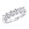 14K White Gold 5 Stone Princess Cut Diamond Wedding/Anniversary Band For Women 1 14K White Gold 5 Stone Princess Cut Diamond Wedding/Anniversary Band For Women -H'Hen Sale Store jewelry anniversary rings 14k gold 5 stone princess cut diamond wedding band for women mainwh