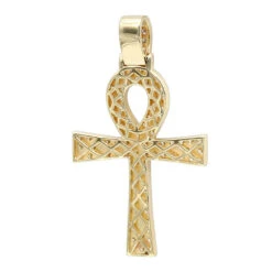 Egyptian Ankh Cross Diamond Pendant For Men 14K Yellow Gold G VS -H'Hen Sale Store jewelry antique style egyptian ankh cross diamond pendant for men in 14k gold g vs backye
