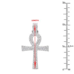 Egyptian Ankh Cross Diamond Pendant For Men 14K Yellow Gold G VS -H'Hen Sale Store jewelry antique style egyptian ankh cross diamond pendant for men in 14k gold g vs rulerwh