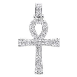Egyptian Ankh Cross Diamond Pendant For Men 14K Yellow Gold G VS -H'Hen Sale Store jewelry antique style egyptian ankh cross diamond pendant for men in 14k gold g vs wh