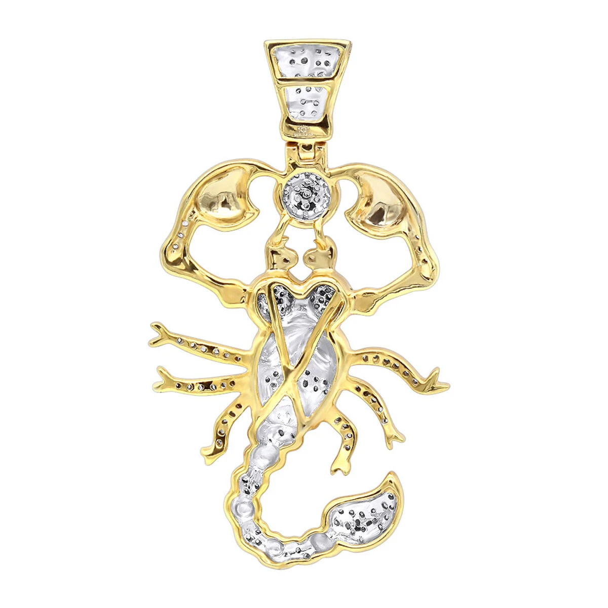 Egyptian Scorpion Diamond Pendant For Men 10K Yellow Gold By LUXURMAN 7 Egyptian Scorpion Diamond Pendant For Men 10K Yellow Gold By LUXURMAN - Image 5
