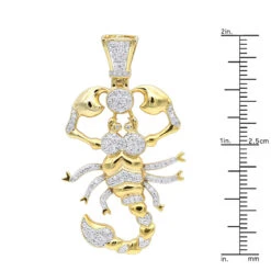 Egyptian Scorpion Diamond Pendant For Men 10K Yellow Gold By LUXURMAN 17 Egyptian Scorpion Diamond Pendant For Men 10K Yellow Gold By LUXURMAN -H'Hen Sale Store jewelry antique style egyptian scorpion diamond pendant for men 10k gold by luxurman rulerye