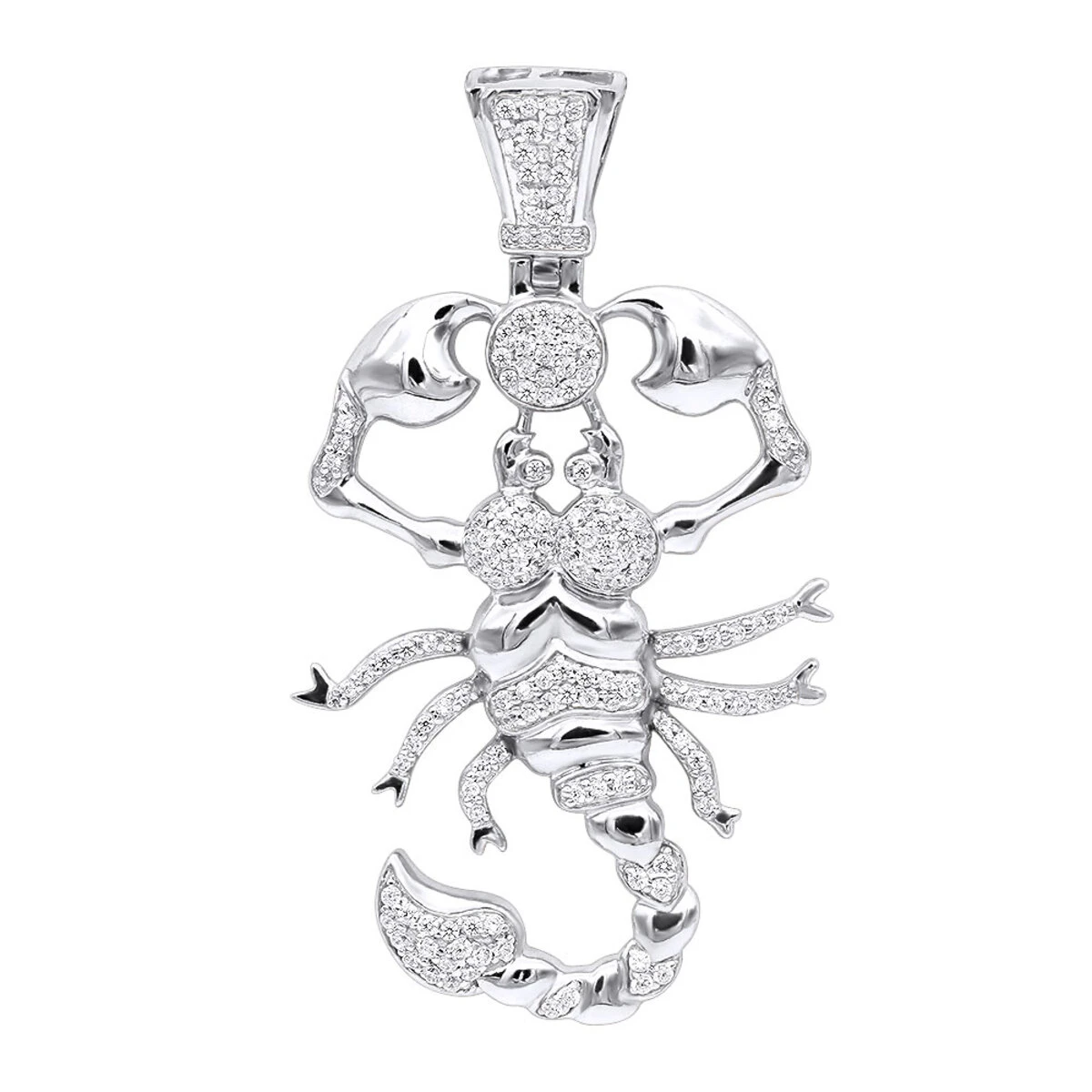 Egyptian Scorpion Diamond Pendant For Men 10K Yellow Gold By LUXURMAN 4 Egyptian Scorpion Diamond Pendant For Men 10K Yellow Gold By LUXURMAN - Image 2