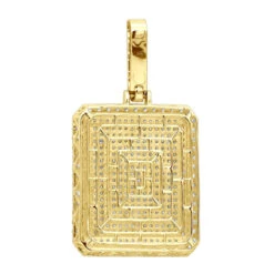 Big 14K Yellow Gold Iced Out Diamond Dog Tag Pendant For Men 8 Carats 2.25 Inches -H'Hen Sale Store jewelry big 14k gold iced out diamond dog tag pendant for men 8 carats 225 inches 803182 backye