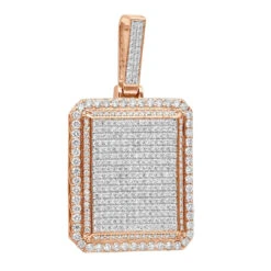 Big 14K Yellow Gold Iced Out Diamond Dog Tag Pendant For Men 8 Carats 2.25 Inches -H'Hen Sale Store jewelry big 14k gold iced out diamond dog tag pendant for men 8 carats 225 inches 803182 ro