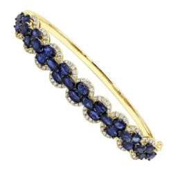 Front Page -H'Hen Sale Store jewelry blue sapphire and diamond bangle bracelet for women 14k gold 95ct luxurman ye