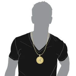 Custom Aztec Sun Stone Calendar Coin Diamond Pendant 18K Yellow Gold For Men -H'Hen Sale Store jewelry custom aztec sun stone calendar coin diamond pendant in 18k gold for men bodye